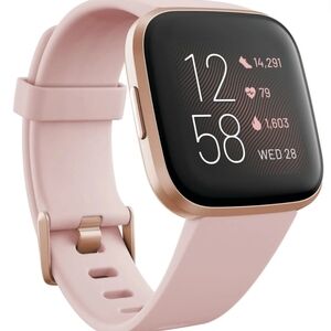 Fitbit VERSA 2 Smartwatch in Pink and Gold